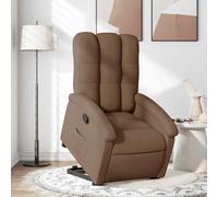 Fecpoo Sillón de relax con ayuda para levantarse - Silla eléctrica de tela (100% poliéster), color marrón, 70 x 93 x 101 cm, para personas mayores y personas con movilidad reducida