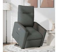 Fecpoo Sillón de relax con ayuda para levantarse - Tumbona manual, tela (100% poliéster), color gris oscuro, 69 x 86 x 100 cm, para personas mayores y adultos