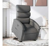 Fecpoo Sillón de relax con ayuda para levantarse - Tumbona manual, tela (100% poliéster), color gris oscuro, 70 x 92 x 99,5 cm, para personas mayores y adultos