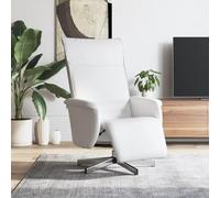 Fecpoo Sillón de relax con reposapiés, acolchado grueso, giratorio 360°, posición reclinable de 127,5 cm de profundidad, piel sintética, 71 x 86,5 x 107,5 cm