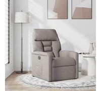Fecpoo Sillón de relax de tela gris topo con función reclinable manual, 72 x 90 x 99 cm, transpirable, altura ajustable, para salón y noches de TV