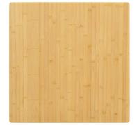 Fecpoo Tablero de mesa de bambú de 70 x 70 cm - 2,5 cm de grosor, superficie lacada fácil de limpiar, uso universal para locales residenciales y comerciales