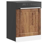 Fecpoo Tapa para lavavajillas con aspecto de madera envejecida, 60 cm de ancho y 67 cm de alto, para lavavajillas integrado