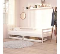 Fecpoo WGYHOME - Cajones para cama de día de madera maciza de pino (2 unidades, 88 x 61 x 9 cm), color blanco