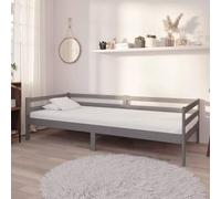 Fecpoo WGYHOME - Cama de día de madera de pino maciza, color gris, 90 x 200 cm, estructura de cama multifuncional para sofá y cama