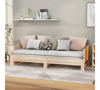 Fecpoo WGYHOME - Cama de día de madera de pino macizo 194 x 96 - 181 x 57 cm - Extensible para 2 personas, diseño rústico para habitación de invitados y sala de estar