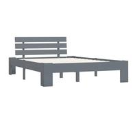 Fecpoo WGYHOME Cama de Madera Maciza Gris 140 x 200 cm de Madera de Pino Macizo con Somier - Estructura de Cama Robusto para Habitaciones Principales e Invitados