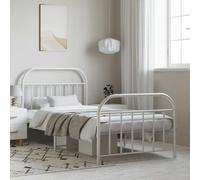 Fecpoo WGYHOME Estructura de Cama 100 x 190 cm con Somier y Almacenamiento, Acero Blanco, 196 x 105 x 100 cm, para Adultos