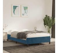 Fecpoo WGYHOME Estructura de cama de terciopelo azul oscuro de 120 x 190 cm, con listones de madera contrachapada y patas de madera estables, para adultos