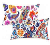 Federa Cuscino 50x70 cm Set di 2 Cuscino Rosa Velluto Copricuscini Rettangolari Federe Cuscini Divano 50 x 70 Boemia Stampa a Doppio Lato per Camera da Letto Soggiorno Decorazioni Autunnali EM-419