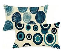 Federa Cuscino 60x80 cm Set di 2 Cuscino Beige Lino Copricuscini Rettangolari Federe Cuscini Divano 60 x 80 Astratto Stampa a Doppio Lato per Camera da Letto Soggiorno Decorazioni Autunnali EM-1327