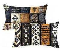 Federa Cuscino 60x80 cm Set di 2 Cuscino Casa colonica Lino Copricuscini Rettangolari Federe Cuscini Divano 60 x 80 Boemia Stampa a Doppio Lato per Camera da Letto Soggiorno Decorazioni EM-399