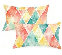 Federa Cuscino 60x80 cm Set di 2 Cuscino Colore Velluto Copricuscini Rettangolari Federe Cuscini Divano 60 x 80 Geometria Stampa a Doppio Lato per Camera da Letto Soggiorno Decorazioni EM-1335