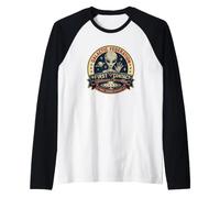 Federación Galáctica Primer Contacto UFO Retro Emblem Society Camiseta Manga Raglan