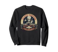 Federación Galáctica Primer Contacto UFO Retro Emblem Society Sudadera