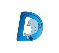 Federal Letra de Madera D Bxlxh 50x6x60mm Nuevo Juego Alfabeto Aprender