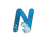 Federal Letra de Madera N Bxlxh 45x6x60mm Nuevo Juego Alfabeto Aprender