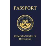 Federated States of Micronesia Passport Replica Lined Softcover 6'' x 9'' Notebook / Journal 120 pages