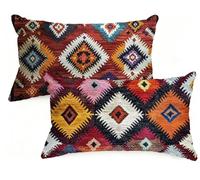 Federe Cuscino Letto 30x50 cm Set di 2 Cuscini Boemia Federe Cuscini Divano 30 x 50 Retrò Copricuscini in Velluto con Cerniera Invisibile Copricuscino per Divano Giardino Decorazioni Regali EM-1280