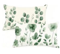 Federe Cuscino Letto 40x60 cm Set di 2 Cuscini Beige Federe Cuscini Divano 40 x 60 Pianta Copricuscini in Velluto con Cerniera Invisibile Copricuscino per Divano Giardino Decorazioni Regali EM-1092