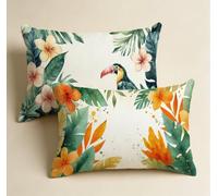 Federe Cuscino Letto 40x80 Colore,copri cuscino Velluto 2 Pezzi,Foglie Decorative Design fronte-Retro Cuscini Soffice e Morbido Divano, per Divano Letto Sedie Soggiorno Camera da Letto-86318