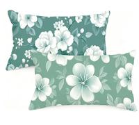 Federe Cuscino Letto 60x80 cm Set di 2 Cuscini Primavera Federe Cuscini Divano 60 x 80 Fiore Copricuscini in Lino con Cerniera Invisibile Copricuscino per Divano Giardino Decorazioni Regali EM-1094