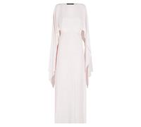 Federica Tosi - Abito lungo scollo squadrato con coprispalle in crepe de chine - 2 pezzi - Dresses - Mujer - Rosa - M -