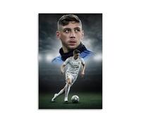 Federico Valverde - Póster clásico de acción para sala de fútbol de superestrella, impresión estética, arte de pared, lienzo moderno para decoración de dormitorio, estilo sin marco, 20 x 30 cm