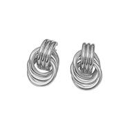 Federohrringe Für Männer Klobige goldene Ohrringe für Frauen, große Knotenohrringe, geometriscas Tropfenohrringe, trendiges Schmuckgeschenk Ohrstecker Aus Nylon, Einheitsgröße, Metal, Sin piedra
