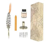 Federstift, 1,0 mm Federstift-Set Vintage-Stil Kalligraphiestift Geschenkbox Herramienta de escritura para estudiantes Decoración del hogar