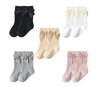 FedMois Calcetines Hasta la Rodilla para Bebé Niñas Pack de 5, 1-3 años