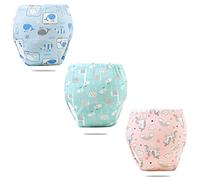 FedMois Pack de 3 Braguitas de Entrenamiento Reutilizables para Bebés, Ballena, Jirafa y Unicornio, 3-4 años