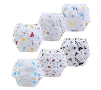 FedMois Pack de 6 Calzones de Entrenamiento Reutilizables para Bebés, Dinosaurios, 3-4 años