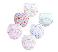 FedMois Pack de 6 Calzones de Entrenamiento Reutilizables para Bebés, Flores, 2-3 años