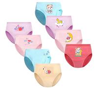 FedMois Pack de 8 Bragas Algodón de Niña Ropa Interior con Diseño de Animal 2-9 Años, Flamingo y Gato, 3-5 años