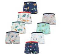FedMois Pack de 8 - Calzoncillos Bóxer Algodón de Niños, Dinosaurios y Aviones, 9-11 años