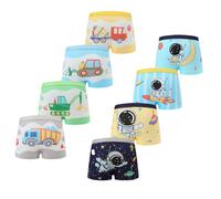 FedMois Pack de 8 Calzoncillos Bóxer de Algodón para Niños, Autos y Astronautas, 9-11 años