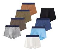 FedMois Pack de 8 Calzoncillos Bóxer de Algodón para Niños, Multicolor, 7-9 años