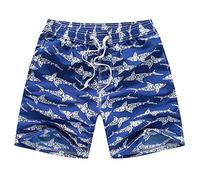 FedMois Shorts de Playa Bañador de Niños con Forro de Mesh (Pack de 1), Azul, 5-6 años