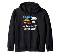 Fedora or Tiara Auntie Loves You Gender Reveal Party Regalo Sudadera con Capucha