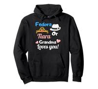 Fedora or Tiara Grandma Loves You Gender Reveal Party Regalo Sudadera con Capucha