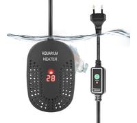 FEDOUR 50W Calentador Acuario Ajustable Mini Calentador de Acuario, Sumergible Calentador de Agua Acuario con termómetro, Calentador para acuariosde mar y Agua Dulce, Calentador Tortugas de Agua
