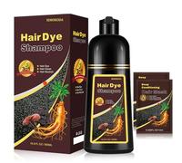 Fedulili Champú instantáneo para cabello castaño claro para cabello gris 3 en 1, champú de color natural para hombres y mujeres, colores marrones en 10-15 minutos de cobertura, 100% color P