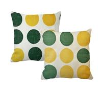 Feeaxeae Juego de 2 Fundas de Cojín 30x30 Lino Beige Amarillo, Fundas Almohada Decorativas para Sofá Cama Salón, Doble Cara Estampado con Cremallera Invisible, Decoración Hogar Moderno Regalo, #b230s