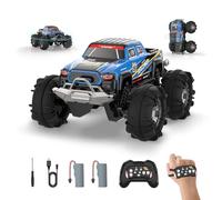 Feebee Monster Trucks Coche Teledirigido,1:18 Coche Teledirigido 4WD Todo Terreno Stunt Coche RC Drift Car Monster Truck Vehículo Todoterreno con Luz LED Juguete Regalo para Adulto Niños Niñas