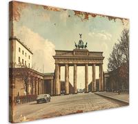 Feeby Cuadro - Cuadros Para Dormitorios - Berlín Puerta de Brandeburgo - 60x40 cm - Decoracion Pared - Para el Dormitorio y la Sala de Estar