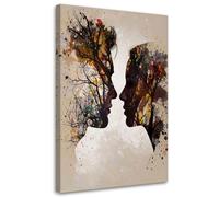 Feeby Cuadro - Cuadros Para Dormitorios - Pareja enamorada amor árboles - 30x45 cm - Decoracion Pared - Para el Dormitorio y la Sala de Estar