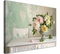 Feeby Cuadros Decoracion Salon Modernos - Lienzos Decorativos - Flores de estilo shabby chic - 100x70 cm - Decoracion Pared