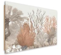 Feeby Cuadros Decorativos Arrecife de coral 90x60 cm 1 Pieza Modernos Impresión Calidad fotografica Imagen Decoración De Pared Salon Dormitorio Oficina Pasillo Hotel Spa Naturaleza Marina Beige