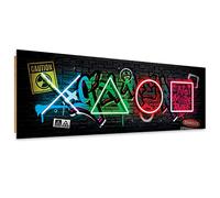 Feeby Cuadros Decorativos Para Jugadores Videojuegos 150x50 cm 1 Pieza Modernos Impresión Artística Calidad fotografica Imagen Decoración De Pared Salon Dormitorio Abstracto Play 3D Efecto Multi